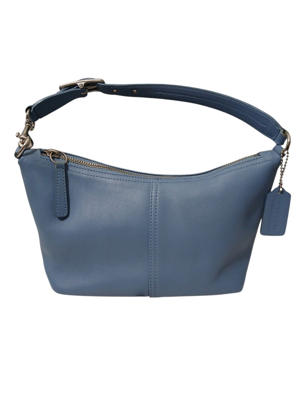 Vintage COACH Legacy Blue Leather Y2K Demi Shoulder Bag 9596